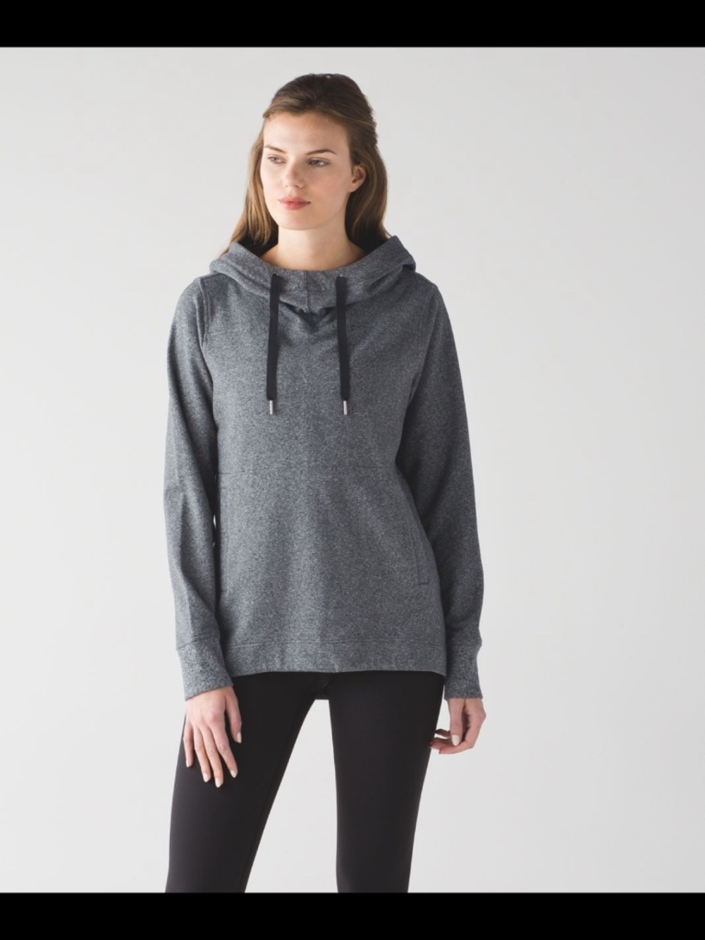 Lululemon Post Practice Hoodie Size 4 Heathered Gray Pullover Sweatshirt